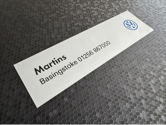 Martins VW - Basingstoke - Dealer Sticker
