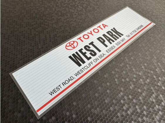 West Park - Westcliff on Sea - Essex - Toyota - Dealer Sticker