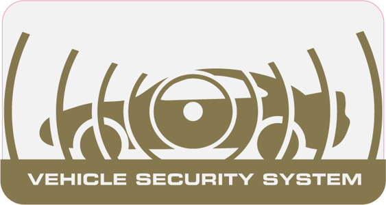 Toyota Vehicle Security System Window Stickers - PAIR