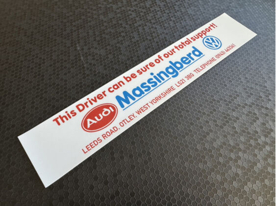 Massingberd - Otley West Yorkshire - VW Audi - Dealer Sticker