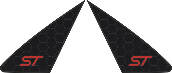 Puma 2020- Rear Quarter Window Trims - Hexagon with ST Logo