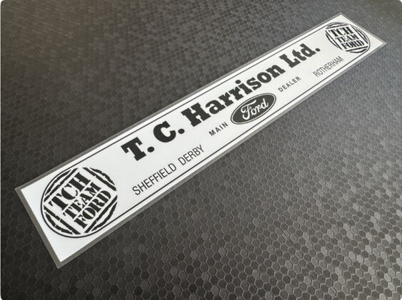 TC Harrison - Ford - Sheffield Derby Rotherham - dealer sticker