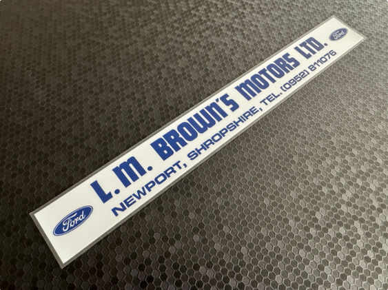 L M Browns Motors - Newport - Ford - Dealer Sticker