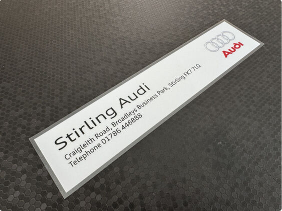 Stirling Audi - Dealer Sticker