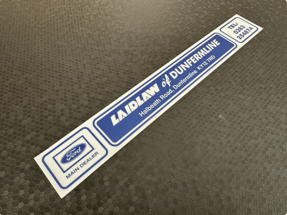 Laidlaw of Dunfermline - Ford - Dealer Sticker