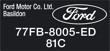 Fiesta Radiator warning decal 77FB 8005 ED 81C