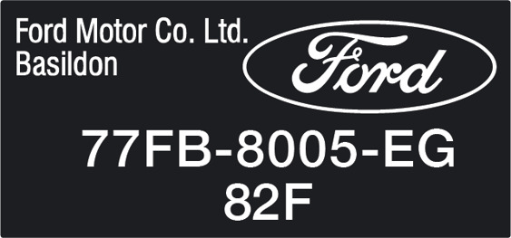 Fiesta Mk1 - Radiator decal - 77FB-8005-EG 82F