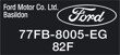 Fiesta Radiator warning decal 77FB 8005 EG 82F