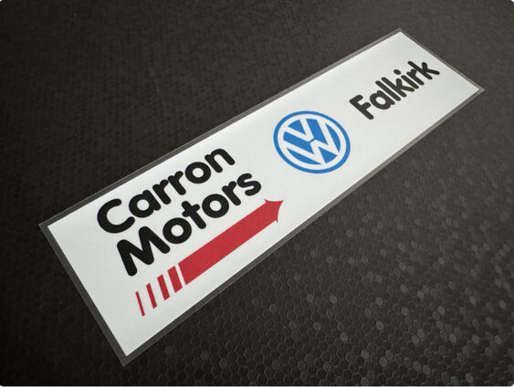 Carron Motors - Falkirk - VW - Dealer Sticker