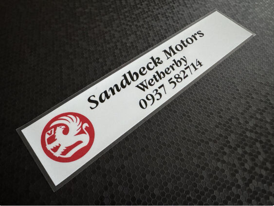 Sandbeck Motors - Vauxhall - Wetherby - Dealer Sticker
