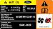Air Conditioning Slam Panel Sticker 0 700kg