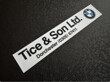 Tice and Son BMW Dorchester dealer sticker 250x45 AP