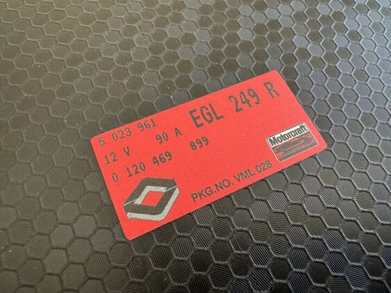Sierra RS Cosworth Alternator Decal