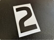 Number 2 - 270x160mm - Black on White - Qty 1
