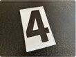Number 4 - 270x160mm - Black on White - Qty 1