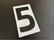Number 5 - 270x160mm - Black on White - Qty 1