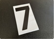 Number 7 - 270x160mm - Black on White - Qty 1