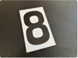 Number 8 - 270x160mm - Black on White - Qty 1