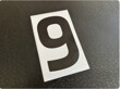 Number 9 - 270x160mm - Black on White - Qty 1