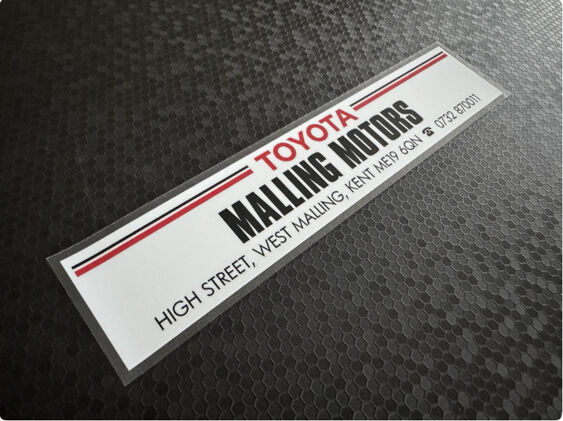 Malling Motors - Toyota - Kent - Dealer Sticker