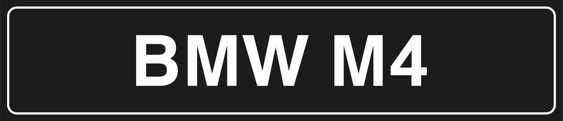 BMW M4 Showplates
