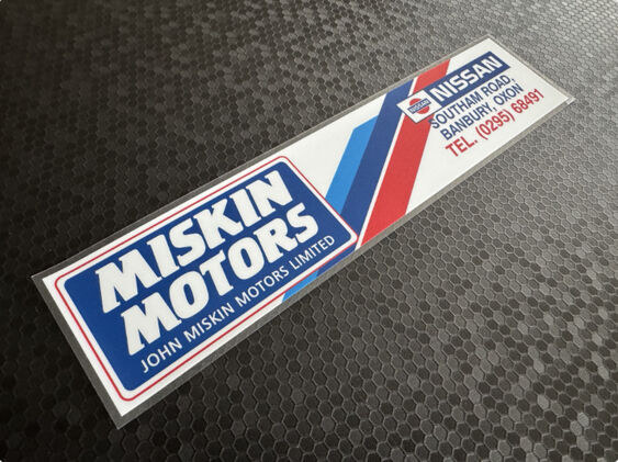 Miskin Motors - Banbury - Nissan - Dealer Sticker