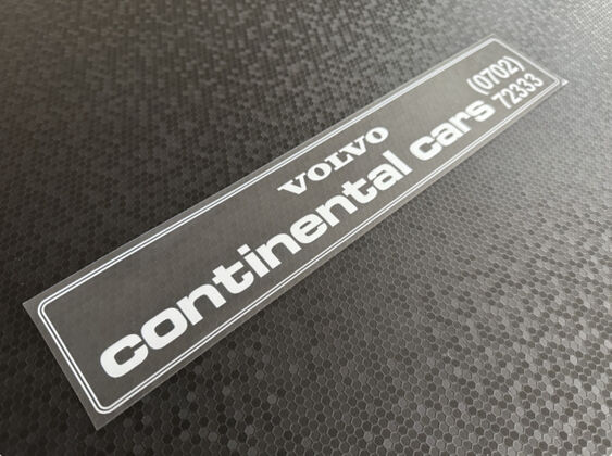 Continental Cars - Volvo - Southend - Dealer Sticker
