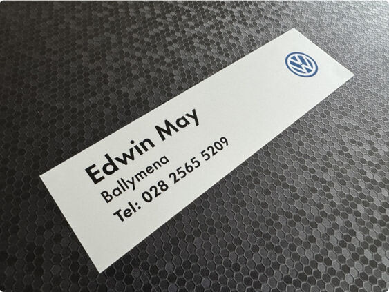Edwin May - VW - Ballymena - Dealer Sticker