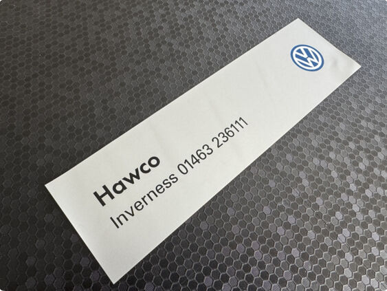 Hawco - VW - Inverness - Dealer Sticker