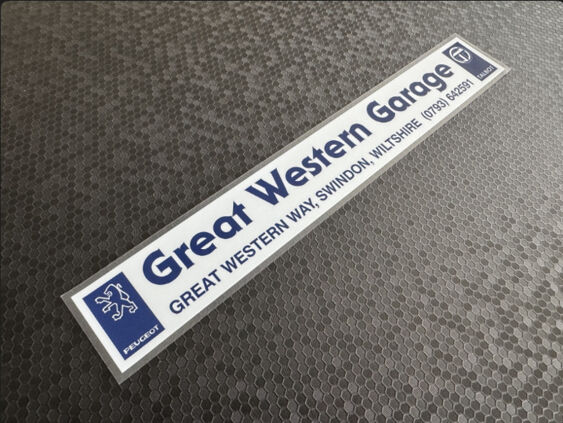 Great Western Garage - Swindon Wiltshire - Peugeot Talbot - Dealer Sticker