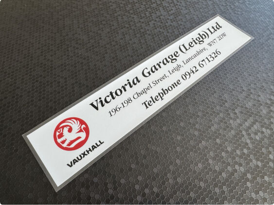 Victoria Garage - Leigh Lancashire - Vauxhall - Dealer Sticker