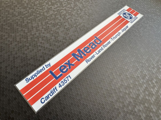 Lex Mead - Cardiff - Dealer Sticker - V2