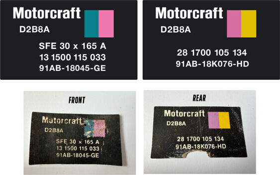 Escort Mk5 XR3i Shock Absorber Decals