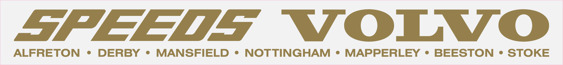 Speeds - Volvo - Speeds - Volvo - Alfreton Derby Mansfield Nottingham Stoke - Dealer Sticker