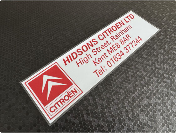 Hidsons - Citroen - Rainham Kent - Dealer Sticker