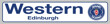 Western Saab Edinburgh dealer sticker 180x40mm