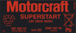 Motorcraft Superstart Battery Decal 590A 095RC 97 Black