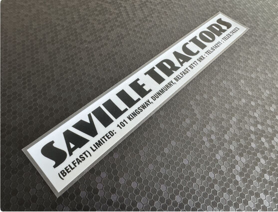 Saville Tractors - Belfast - Dealer Sticker