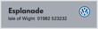 Esplanade Isle of Wight VW dealer sticker 200x55