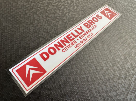 Donnelly Bros - Citroen - Enniskillen - Dealer Sticker