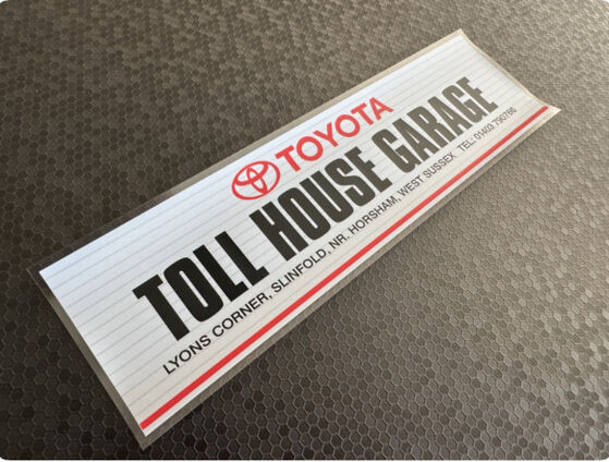 Toll House Garage - Horsham West Sussex - Toyota dealer sticker