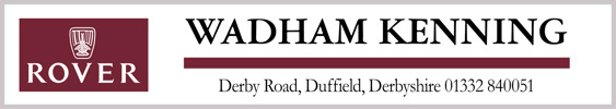 Wadham Kenning - Derbyshire - Rover - Dealer Sticker