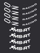 OZ Racing MS RT Wheel Decals White