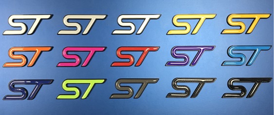 ST Replacement Black Badges with GEL Inlay