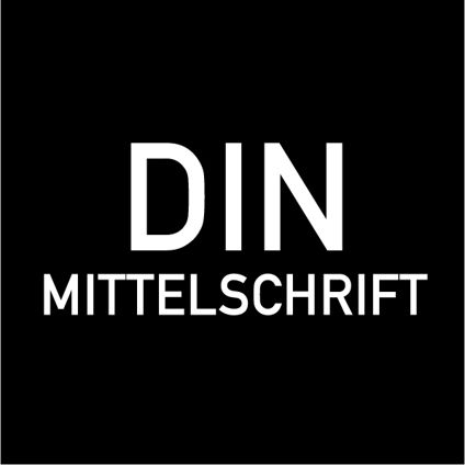 Custom Text - DIN Mittelschrift