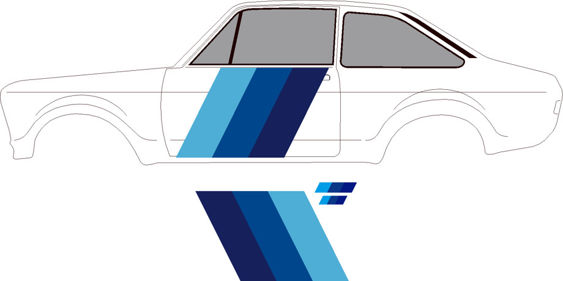 Escort Mk2 Group One Diagonal Stripe Kit