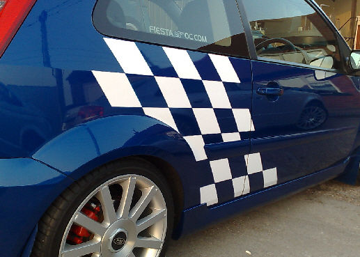 Fiesta Mk6 Side Chequered Decal Kit