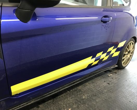 Fiesta Mk7 Chequer Side Stripe Kit