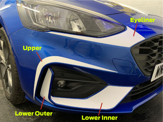 Focus Mk4 Body Accent Stripes - FRONT