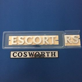 Escort RS Cosworth Tailgate Badge SET - Small Turbo